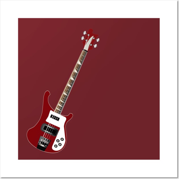 Rickenbacker BASS Guitar Wall Art by DeclanTIGERIllustration